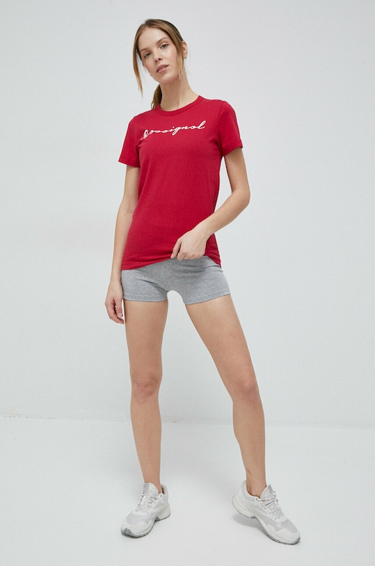 Bavlněné tričko Rossignol RLKWY05 červená SS23