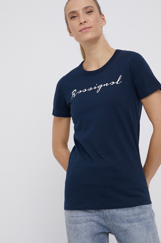Rossignol T-shirt bawełniany granatowy RLKWY05