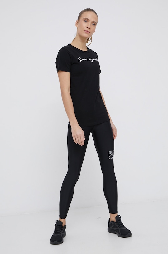 Rossignol T-shirt bawełniany RLKWY05 czarny SS23