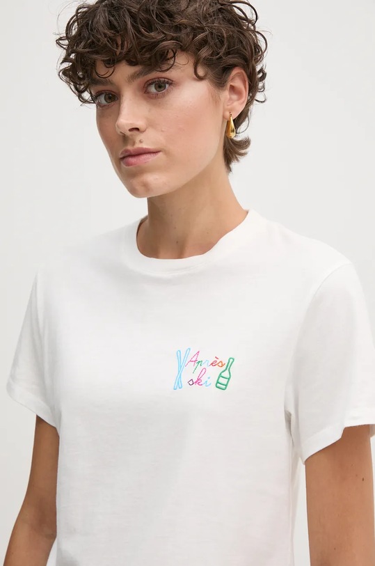 Βαμβακερό μπλουζάκι MC2 Saint Barth απλικέ λευκό EMI0002