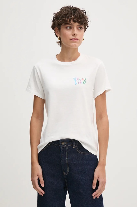 Βαμβακερό μπλουζάκι MC2 Saint Barth λευκό EMI0002