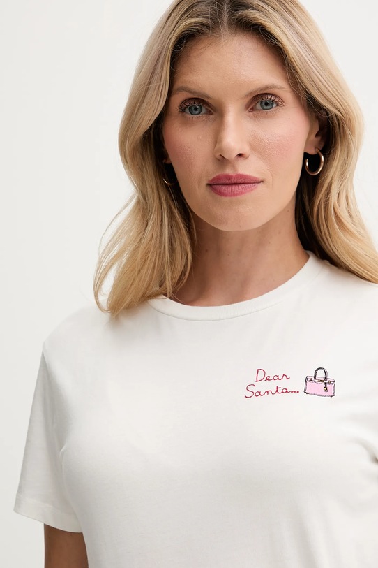 MC2 Saint Barth t-shirt bawełniany beżowy EMI0002