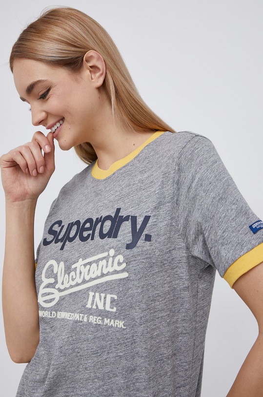 Superdry T-shirt bawełniany szary W1010652A.ZUC