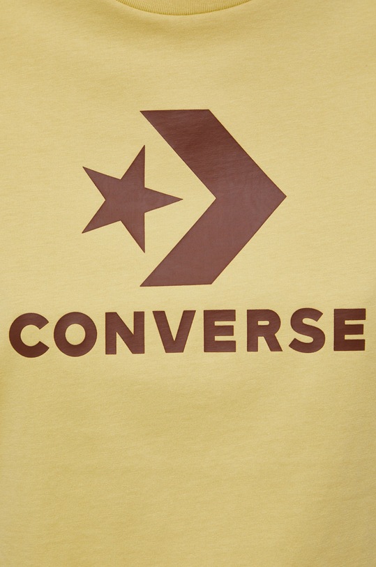 Converse T-shirt bawełniany 10018569.A35.741 żółty