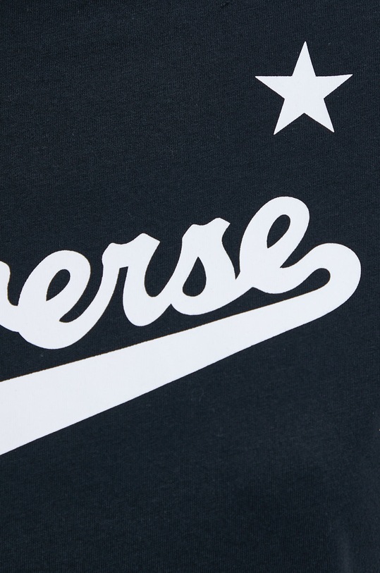 Bavlněné tričko Converse 10021940.A02.001 černá