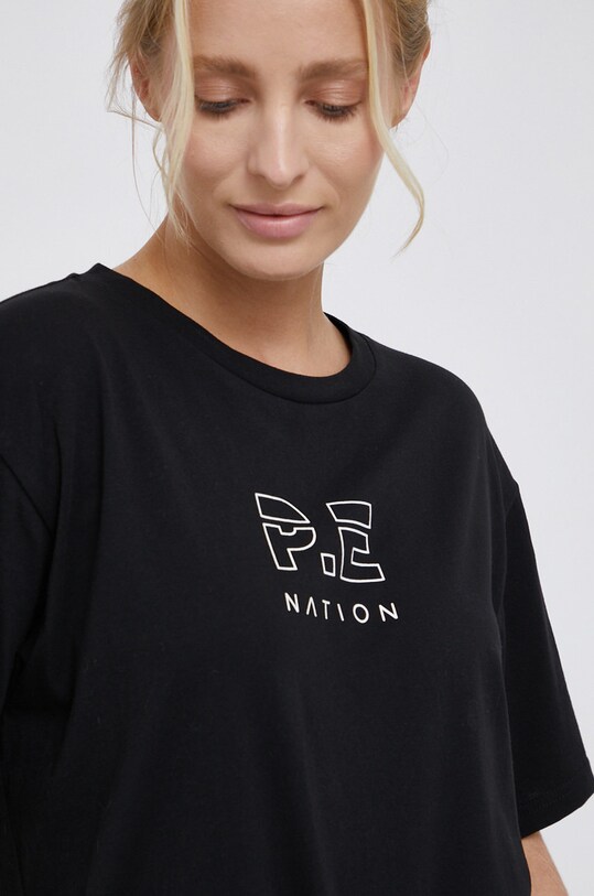 P.E Nation Tricou din bumbac negru PEBASICST038
