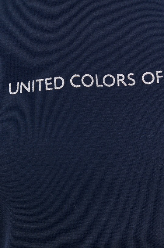 United Colors of Benetton T-shirt bawełniany 3GA2E16A2.016 granatowy