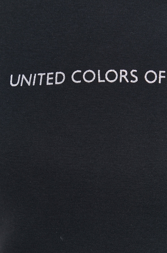 Бавовняна футболка United Colors of Benetton 3GA2E16A2.100 чорний
