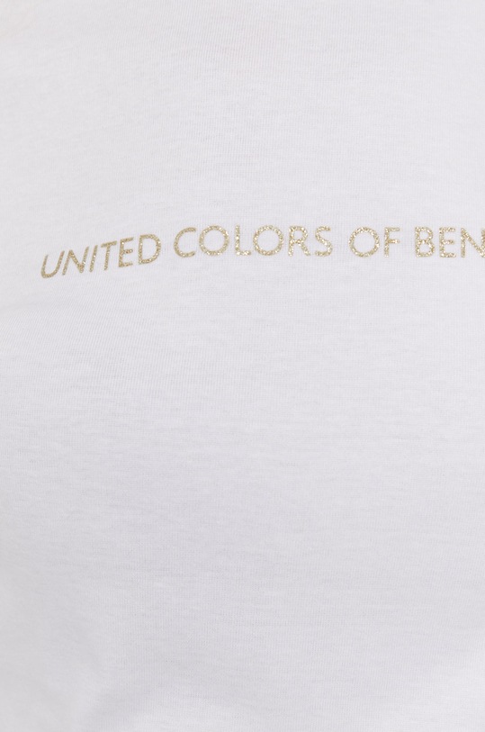 Bavlněné tričko United Colors of Benetton 3GA2E16A2.101 bílá