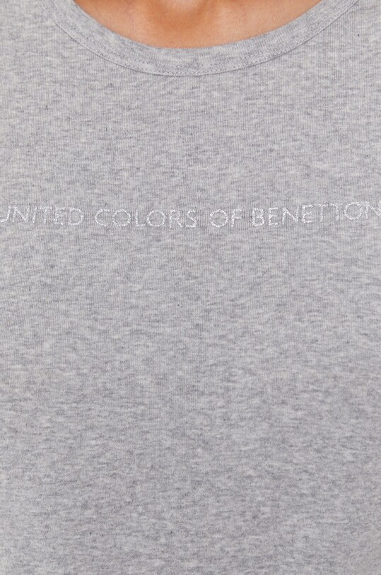 Βαμβακερό μπλουζάκι United Colors of Benetton 3GA2E16A2.501 γκρί