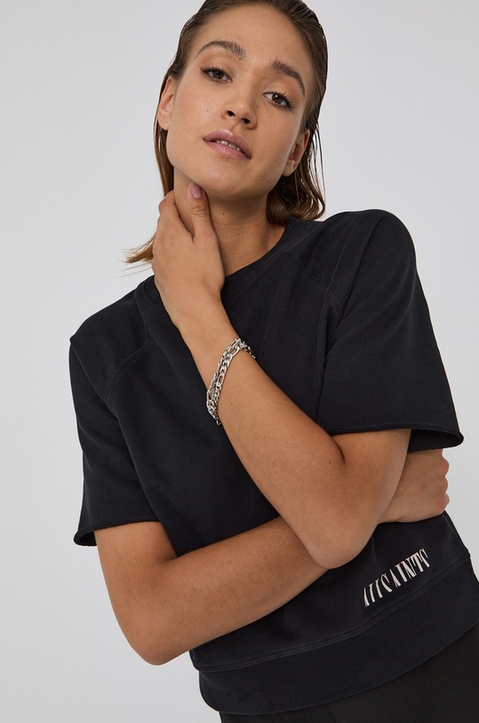 Bavlněná mikina AllSaints černá WM056U