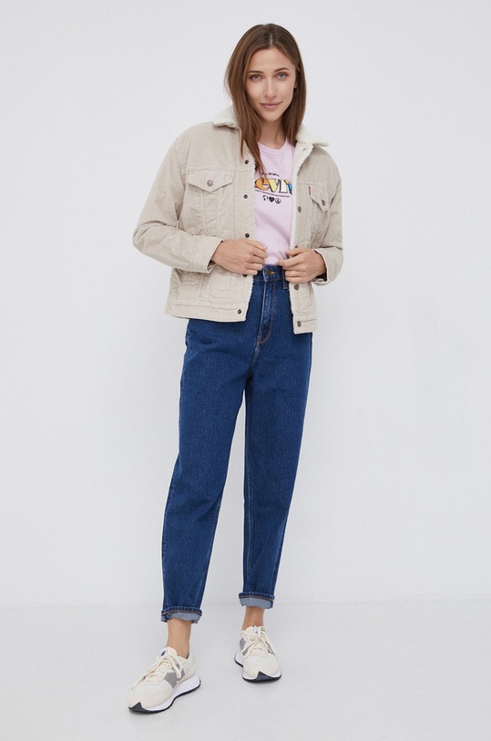 Levi's T-shirt bawełniany 17369.1710 różowy AW21