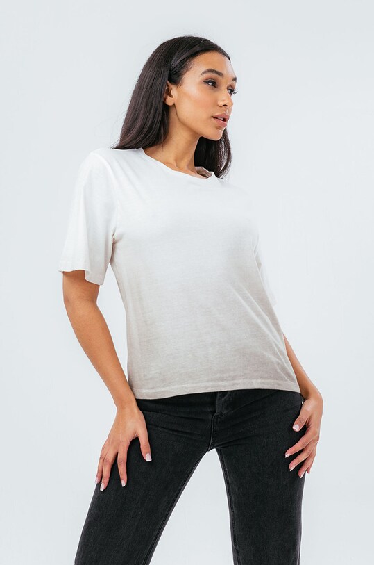 Hype t-shirt bawełniany ZWF.503 zielony AW21