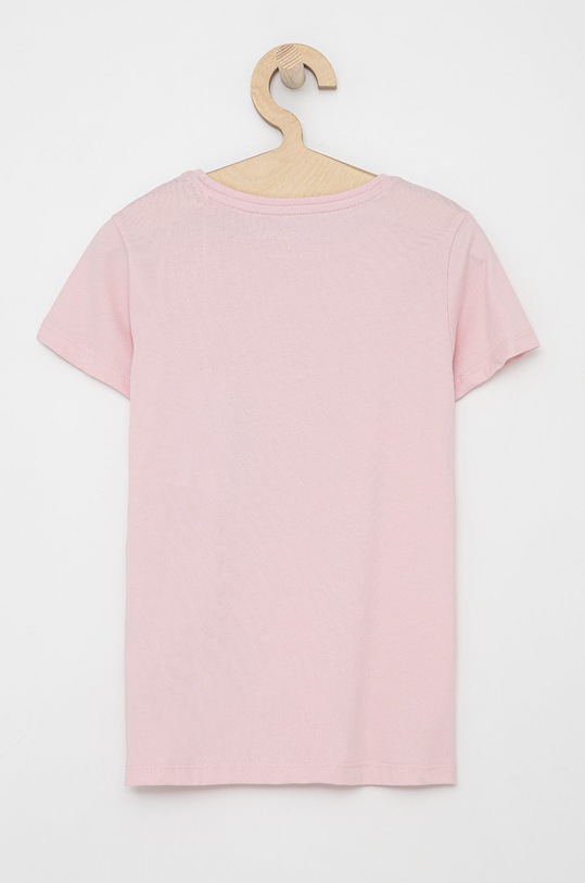 Guess T-shirt bawełniany dziecięcy J73I56.K8HM0 różowy SS22