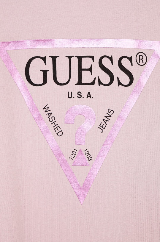 Dziewczynka Guess T-shirt bawełniany dziecięcy J73I56.K8HM0 różowy