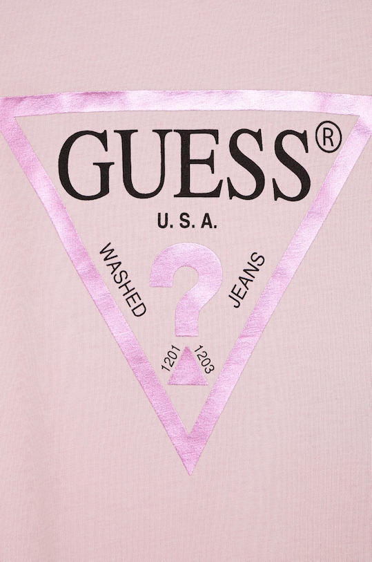 DÍVKA Dětské bavlněné tričko Guess J73I56.K8HM0 růžová