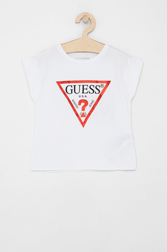 Dětské tričko Guess s elastanem bílá J81I15.J1311