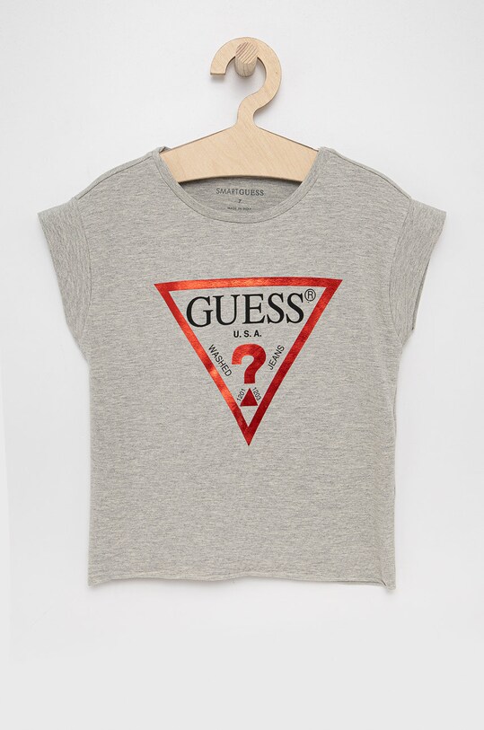 Παιδικό μπλουζάκι Guess στάμπα γκρί J81I15.J1311