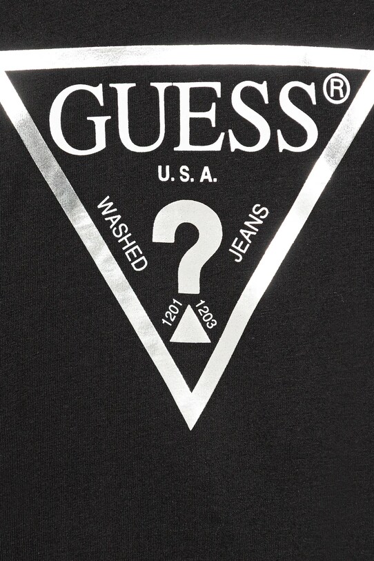 Девочка Детская хлопковая футболка Guess K73I56.K8HM0 чёрный
