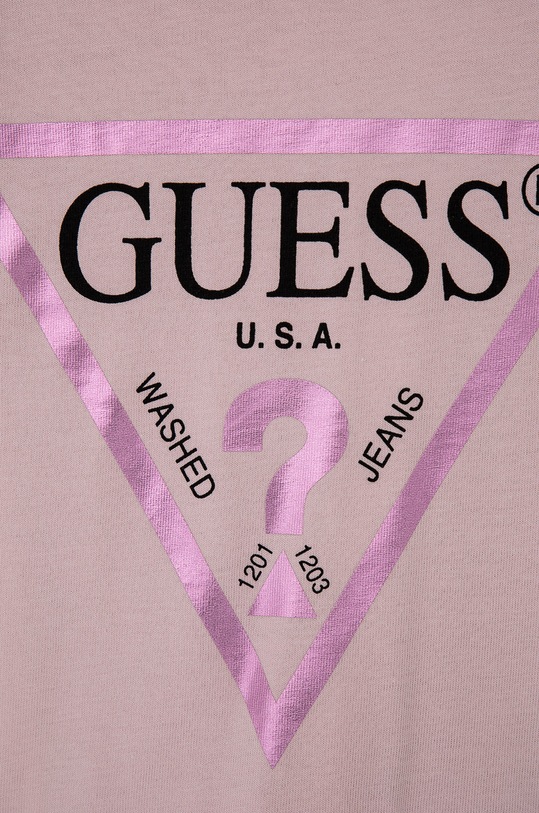 DÍVKA Dětské bavlněné tričko Guess K73I56.K8HM0 růžová