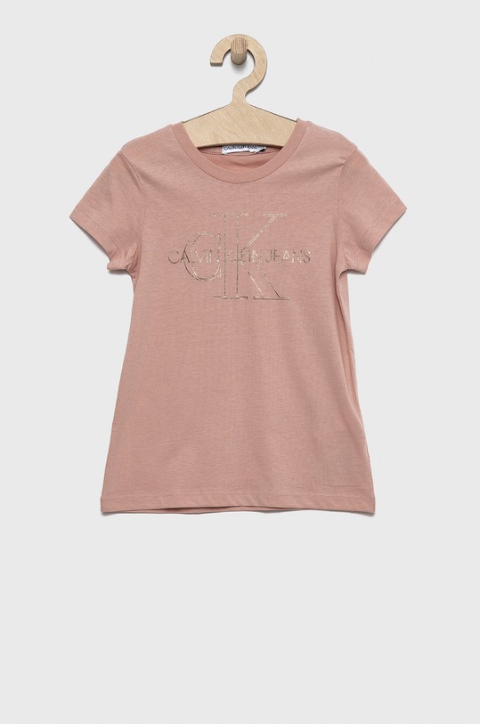 Calvin Klein Jeans T-shirt bawełniany dziecięcy IG0IG01159.4890 nadruk różowy IG0IG01159.4890