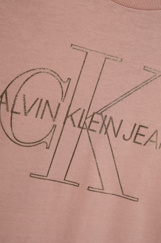 Dziewczynka Calvin Klein Jeans T-shirt bawełniany dziecięcy IG0IG01159.4890 IG0IG01159.4890 różowy