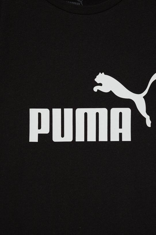 Puma T-shirt bawełniany dziecięcy 587029 587029 czarny AW24