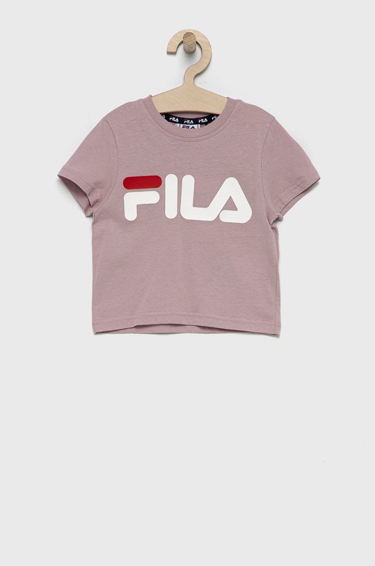 Fila T-shirt bawełniany dziecięcy nadruk różowy 689178.G