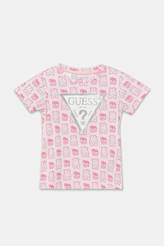 Дитяча футболка Guess візерунок рожевий H1YT00.K6YW1