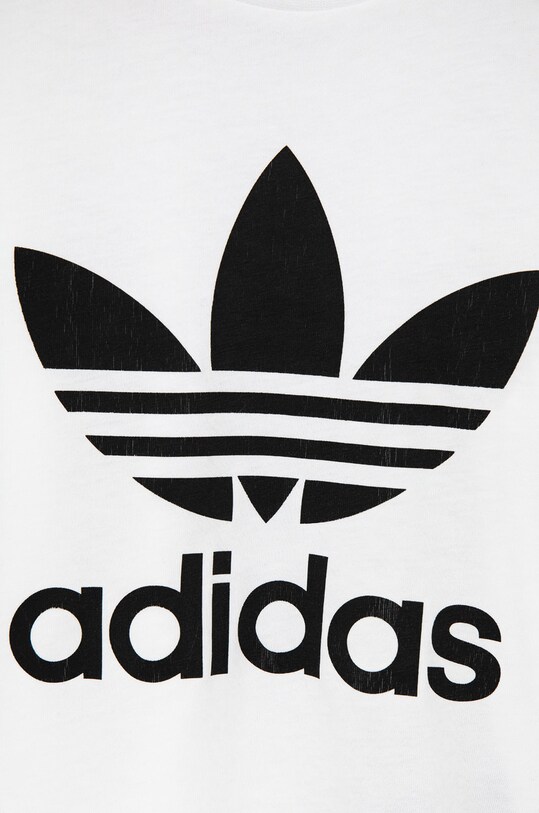 Хлопчик Дитяча бавовняна футболка adidas Originals H25246 білий
