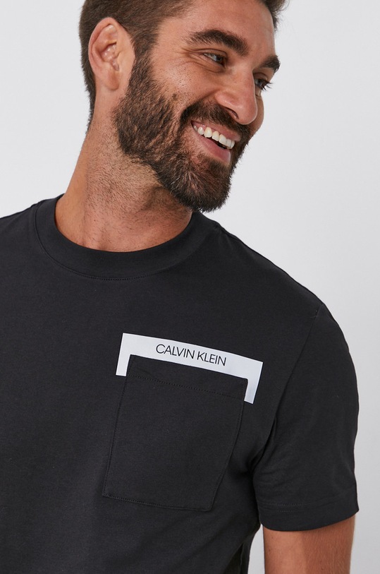 Calvin Klein T-shirt nadruk czarny K10K106836.4890