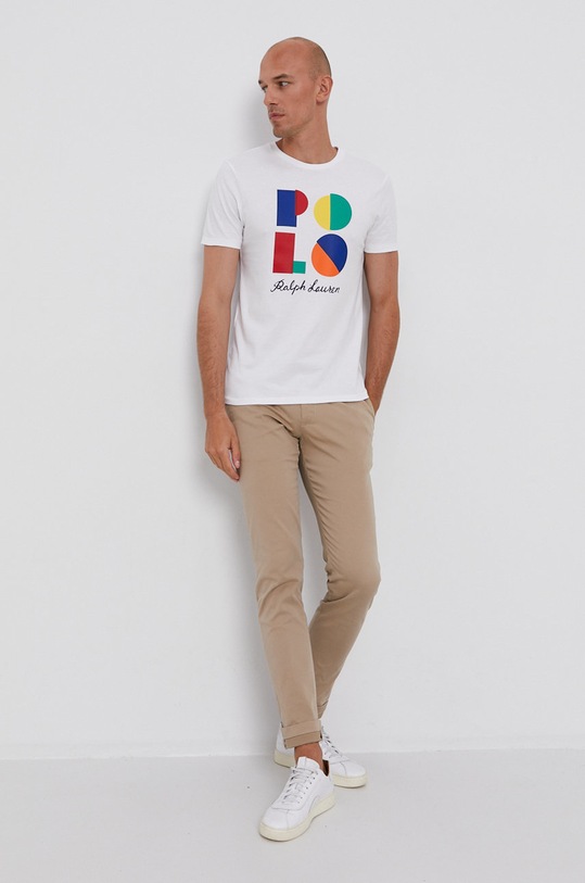 Polo Ralph Lauren T-shirt 710843378001 710843378001 biały AW21