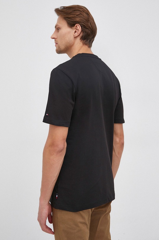 Odzież Tommy Hilfiger T-shirt bawełniany MW0MW20169.4890 czarny