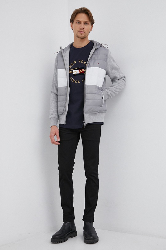 Tommy Hilfiger T-shirt bawełniany MW0MW21426.4890 granatowy AW21