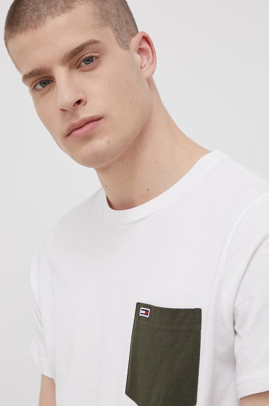 Tommy Jeans T-shirt bawełniany DM0DM11439.4890 biały DM0DM11439.4890