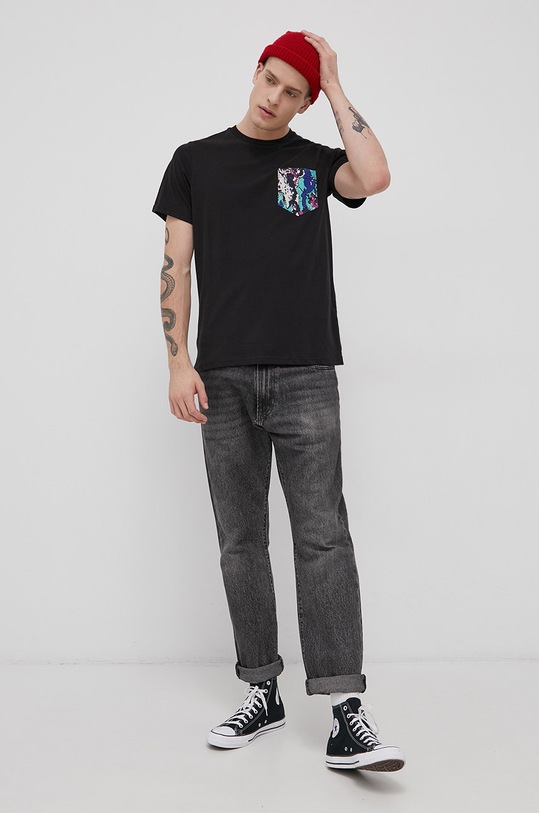 Tommy Jeans T-shirt bawełniany DM0DM11439.4890 DM0DM11439.4890 czarny AW21