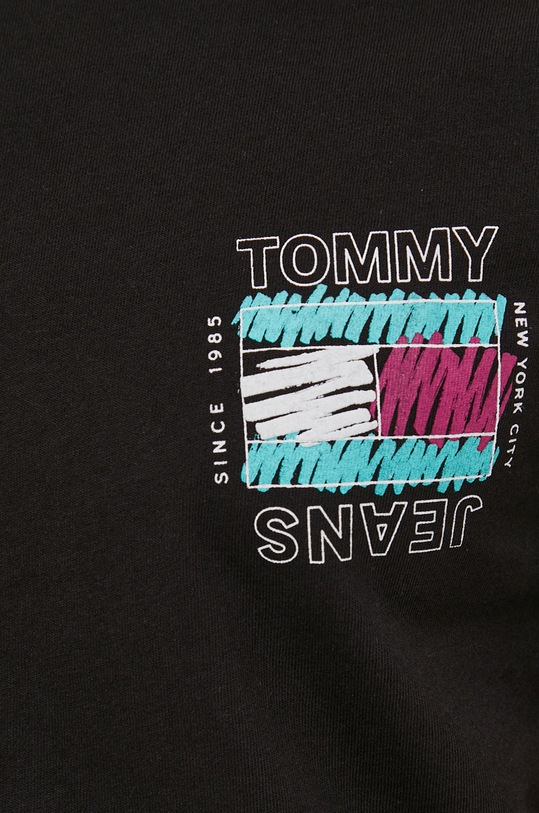 Tommy Jeans T-shirt bawełniany DM0DM11613.4890 DM0DM11613.4890 czarny