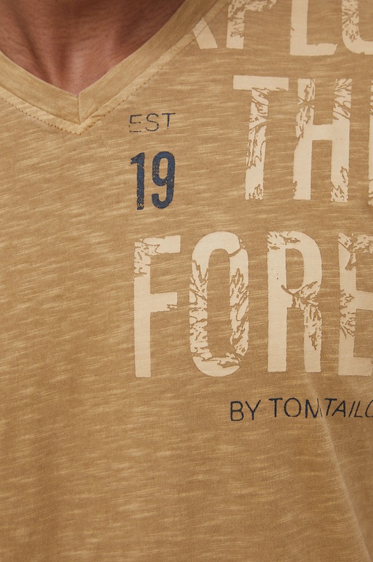 Bavlněné tričko Tom Tailor 1027462.10942 béžová