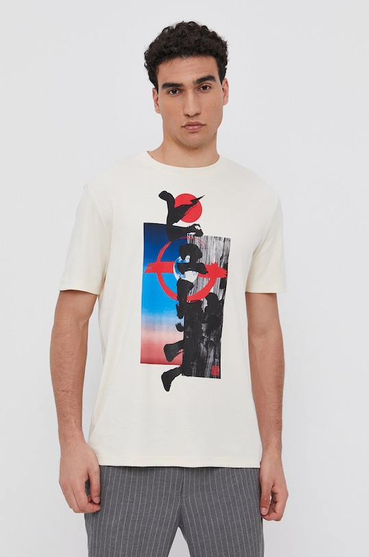 Hugo Tricou print bej 50448940