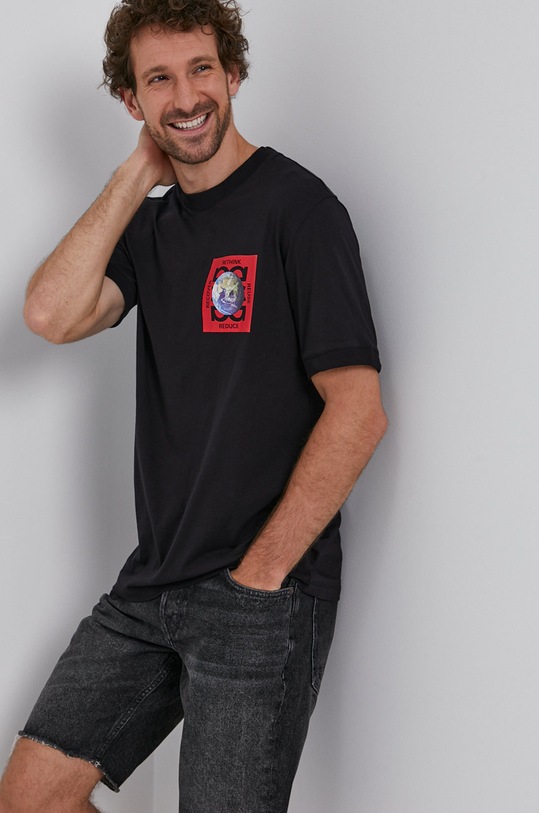 Tričko Hugo potlač čierna 50453745