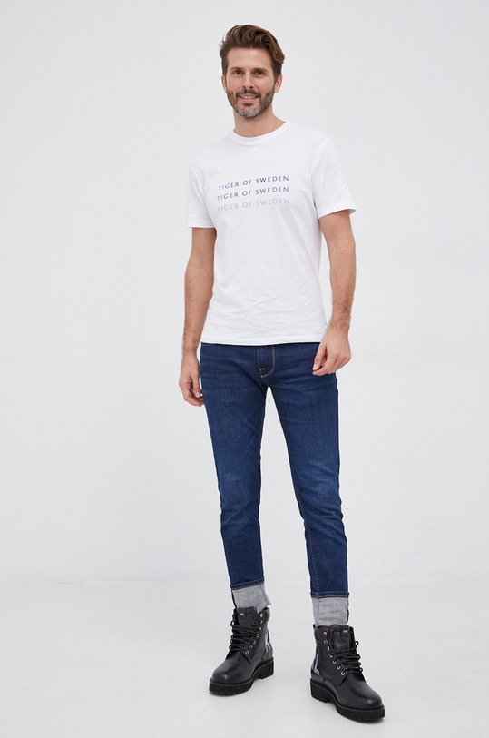 Tiger Of Sweden T-shirt bawełniany T51831004 biały AW21