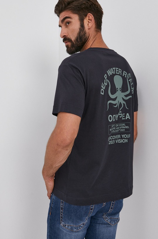 Tricou din bumbac print bleumarin 2104918