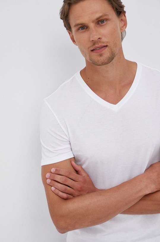 Lacoste T-shirt bawełniany (3-pack) TH3374 biały TH3374