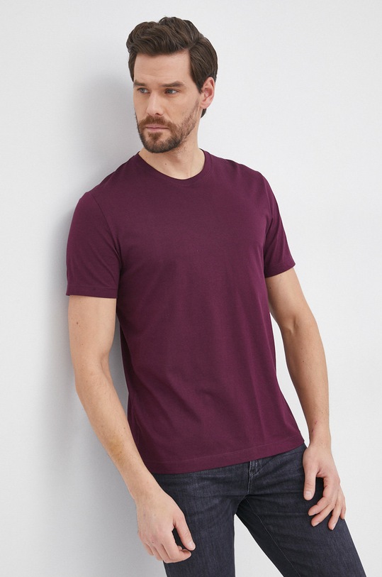 BOSS T-shirt bawełniany 50379310 bawełna fioletowy 50379310