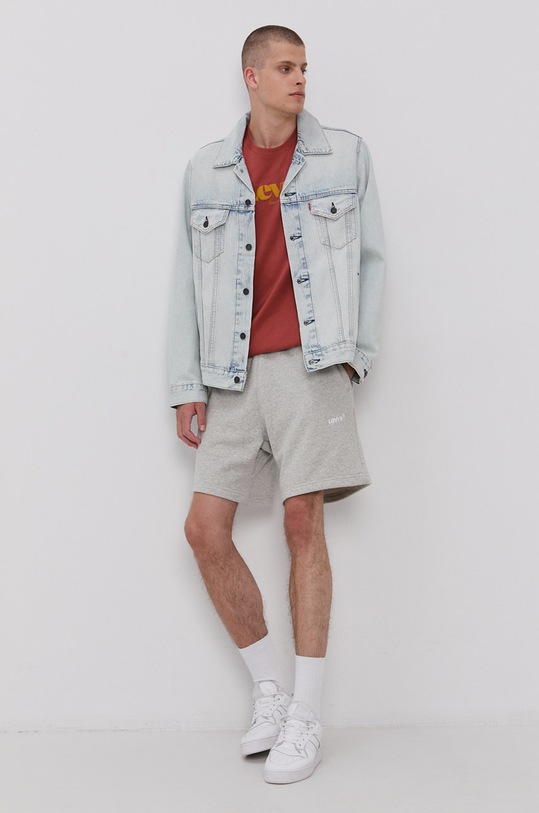 Levi's T-shirt bawełniany 16143.0318 czerwony AW21