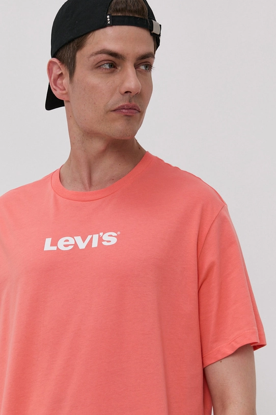 Levi's T-shirt pomarańczowy A2083.0002