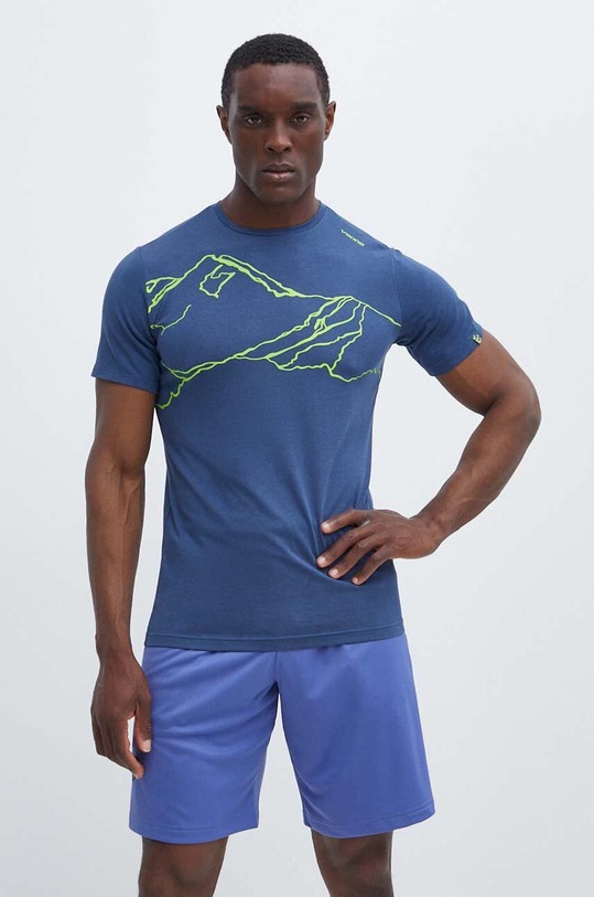 Viking t-shirt sportowy Lako Bamboo z elastanem granatowy 500.22.6640