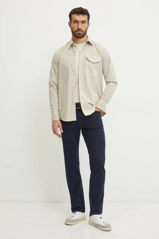 Pamučna majica Joop! Alphis 30027746 bež SS25