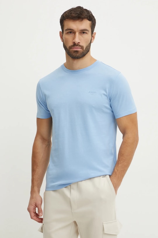 Bavlněné tričko Joop! Alphis hladký modrá 30027746