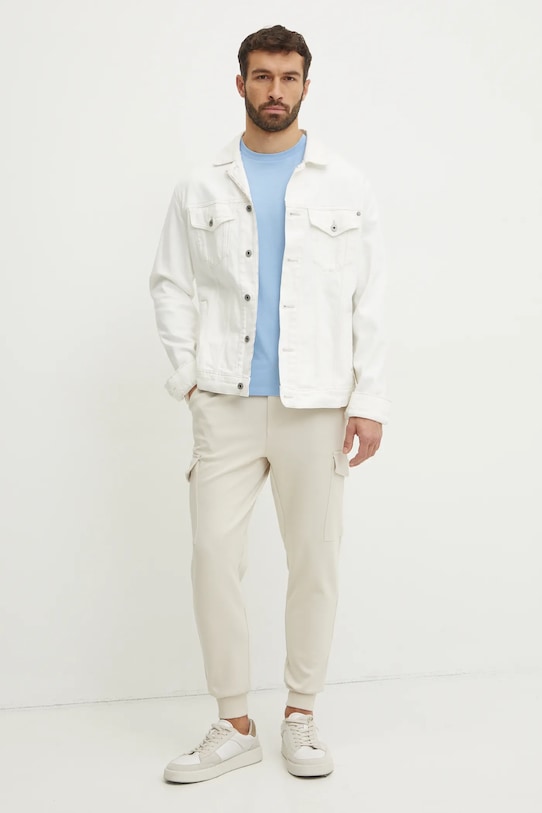 Bavlněné tričko Joop! Alphis 30027746 modrá SS25